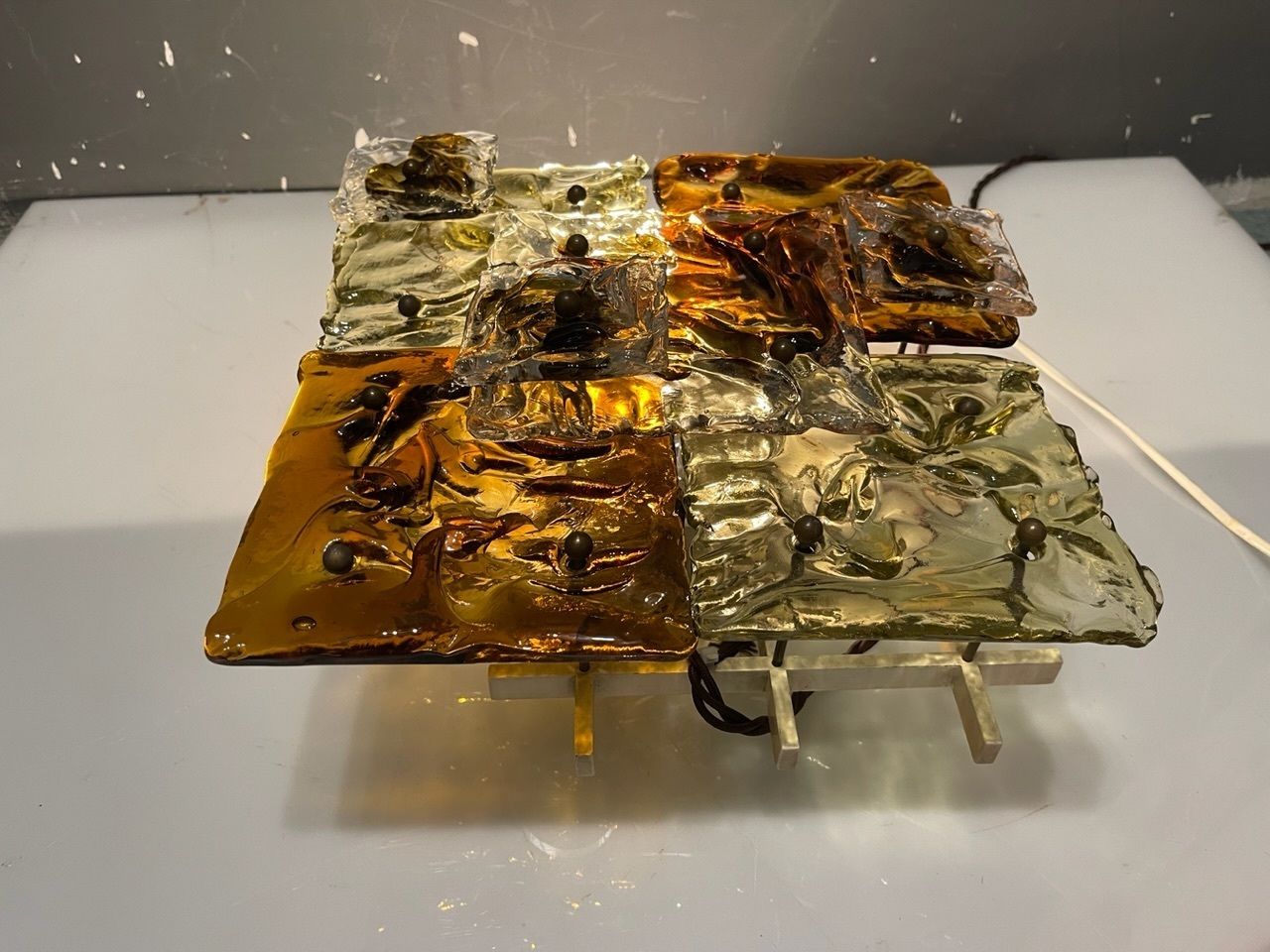 Lighting Murano Glass Sconces Set Of 2 Model Patchwork By Ludovico De Santillana For Venini photo