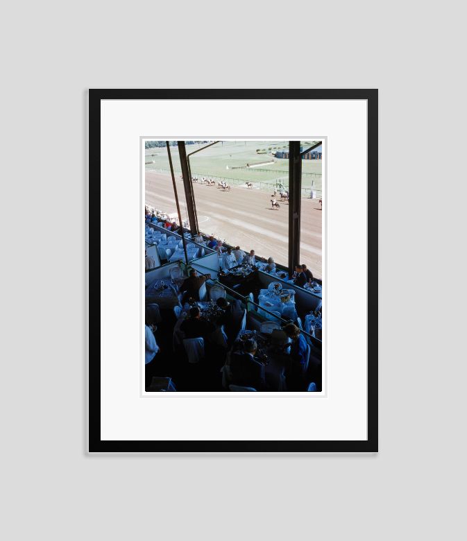 Racegoers At Saratago By Toni Frissell Archival Pigment Print Oversize Framed In Black