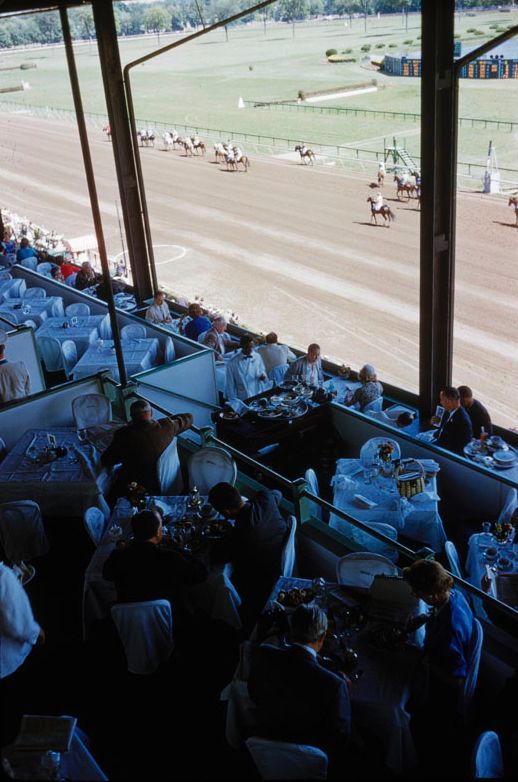 Racegoers At Saratago By Toni Frissell Archival Pigment Print Oversize Framed In Black photo furniture