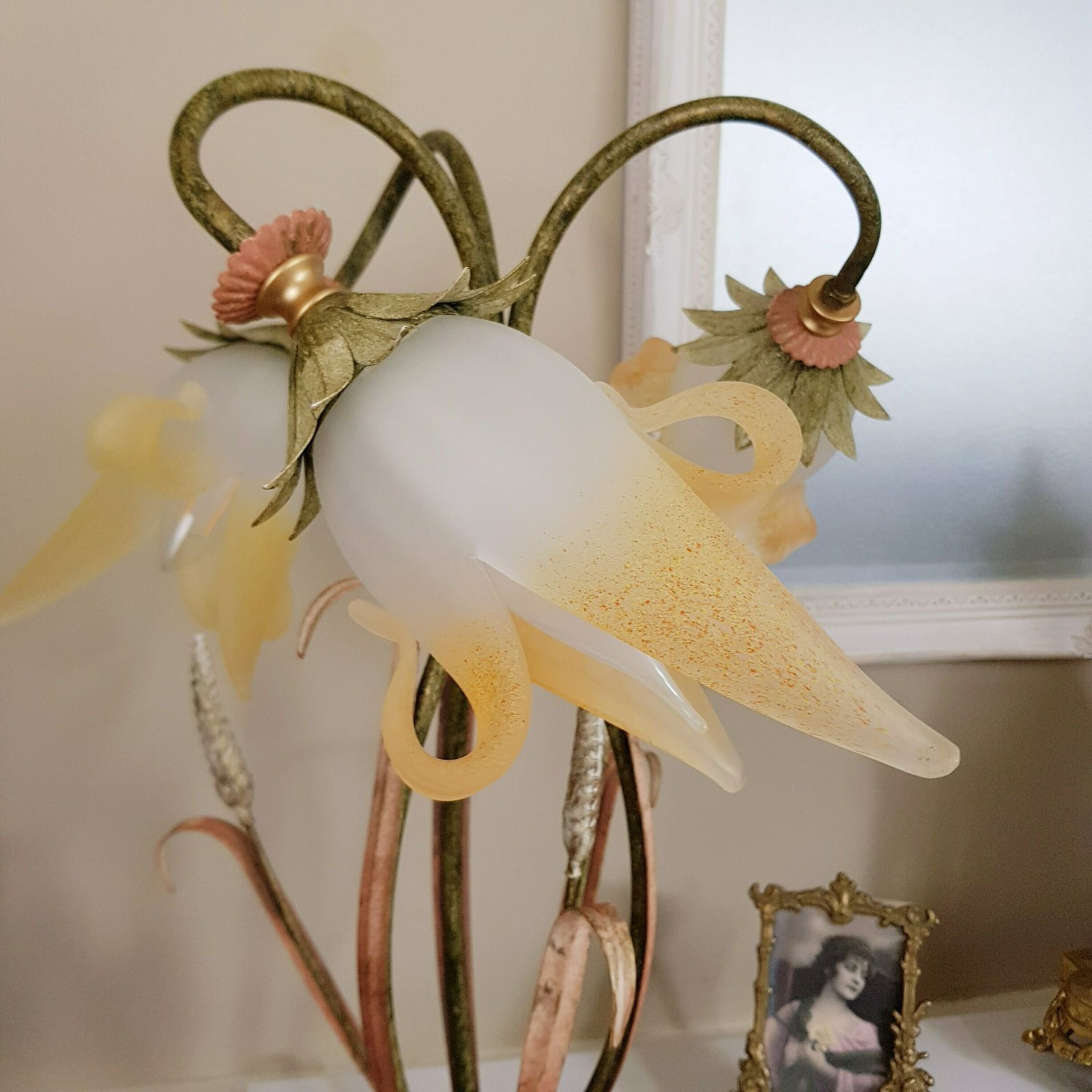 Renzo Del Ventisette Tafellamp, Kappen Van Italiaans Murano Glas, Ca. Jaren 1980 photo furniture