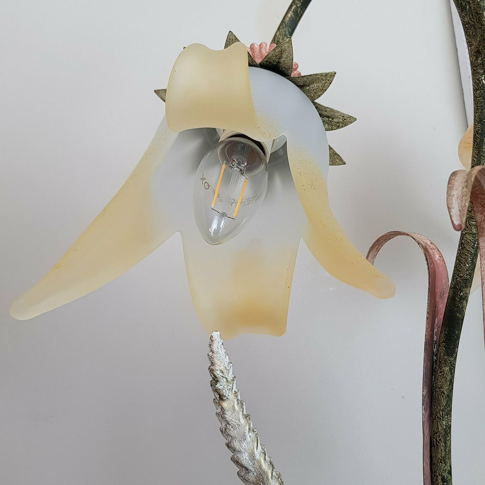 Renzo Del Ventisette Table Lamp, Lampshades From Italian Murano Glass, From The 80s photo Lighting