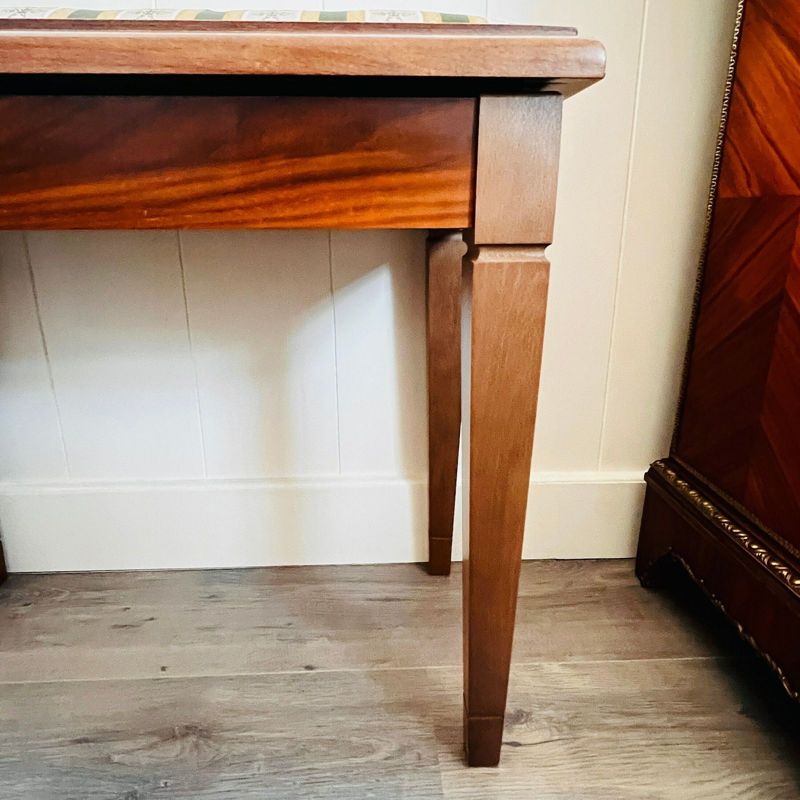 Vintage Piano Stool, Wooden Bench, Home Décor, Interior Design, Livingroom Furniture photo Furniture