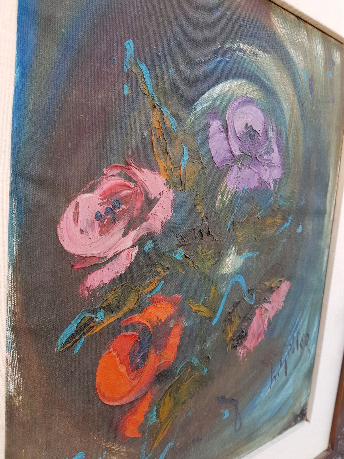 Flower Bouquet   Oil On Canvas Painting photo 229.0