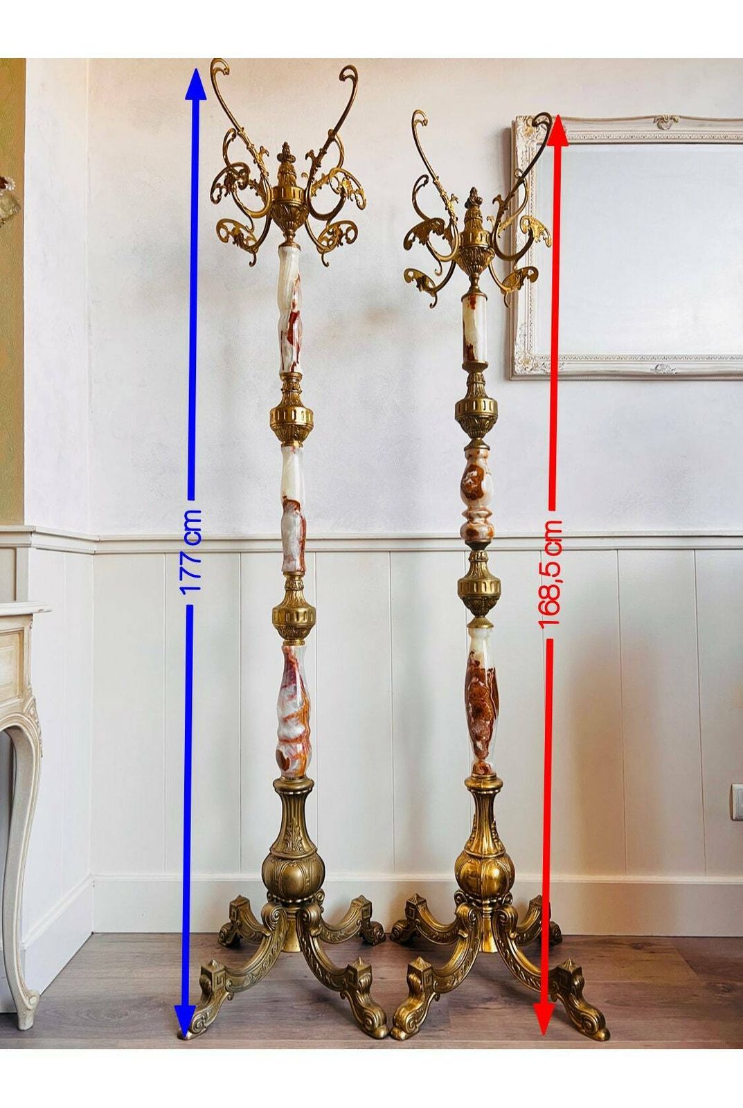 photo buy Mid Century Hall Free Stand Superb Marble Coat Rack Italian Hallway Rack Hollywood Regency Style