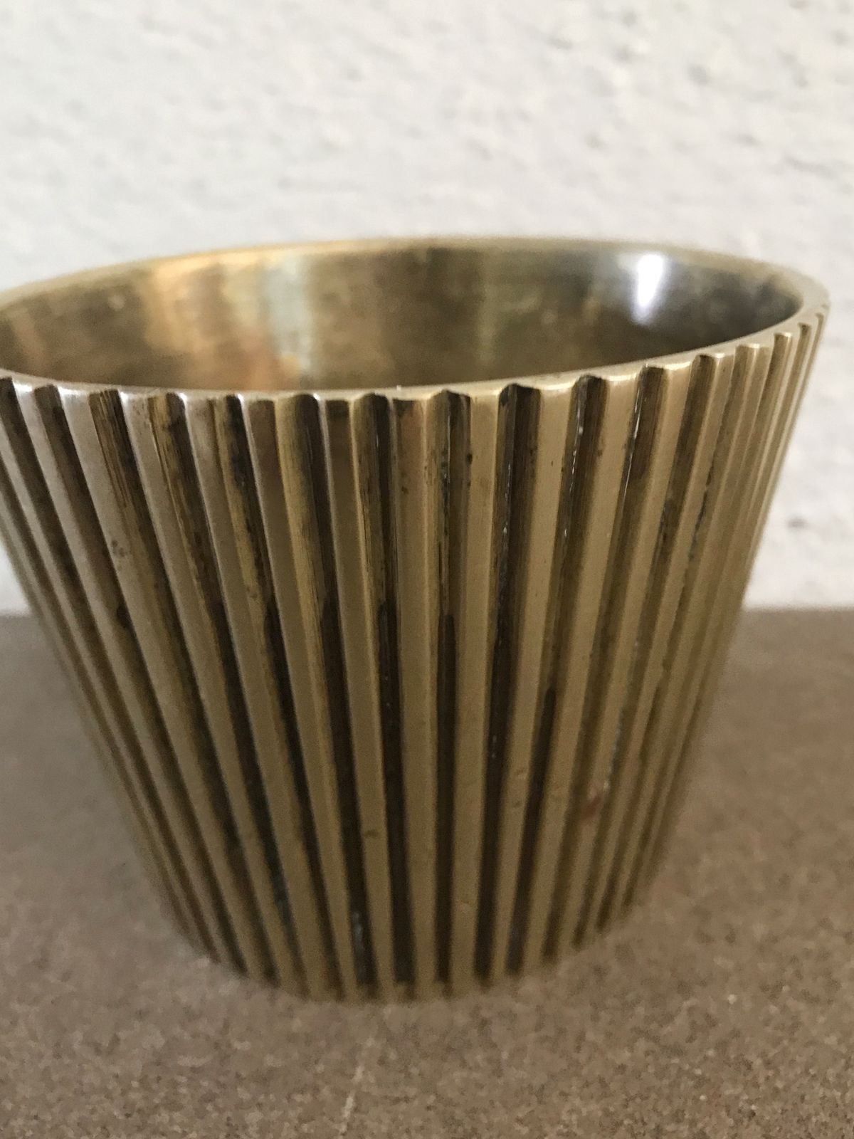 Scandinavian Brass Vase 1950s, Vintage photo for sale