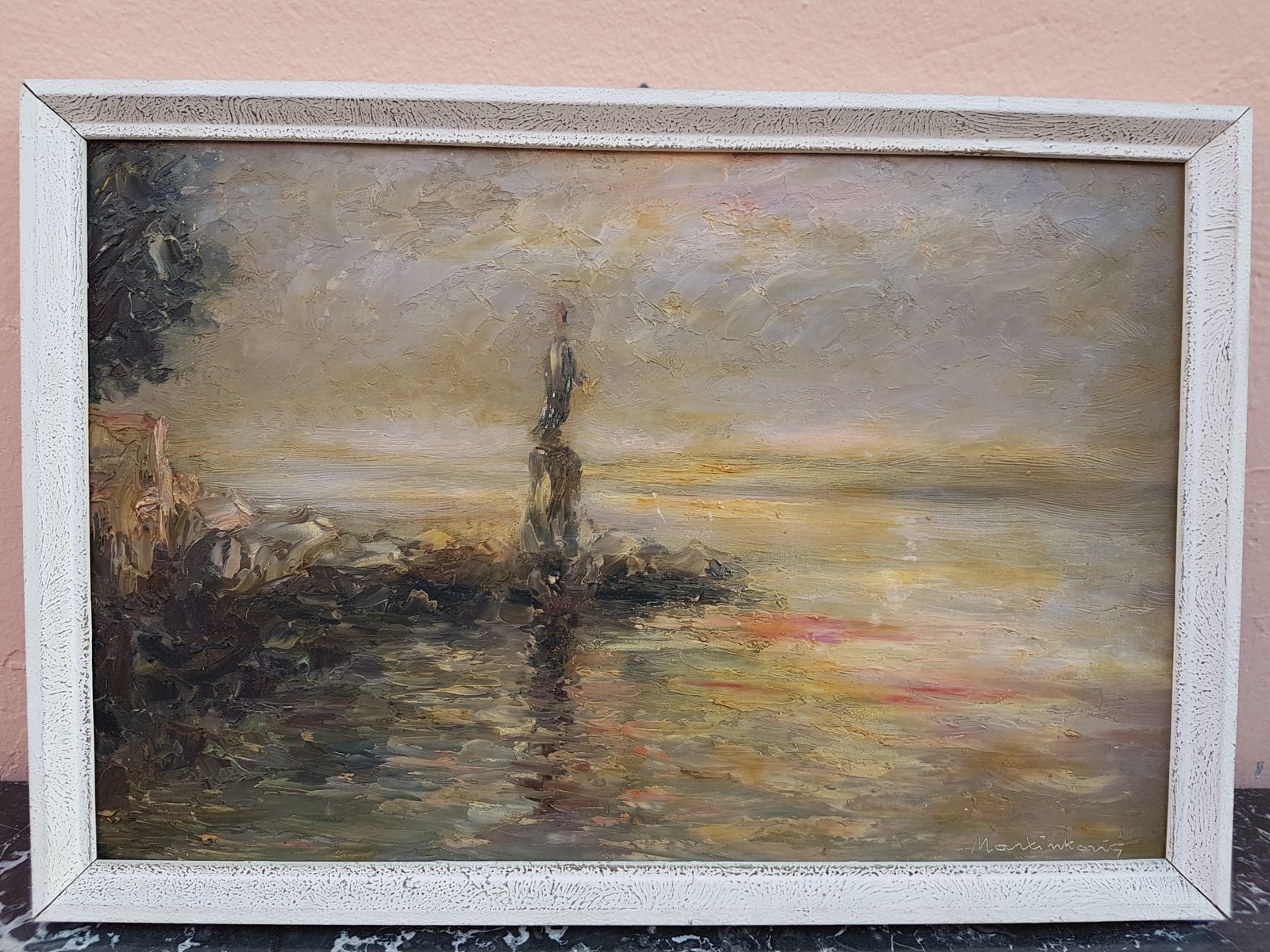 Art The Woman And The Sea  Oil On Painting photo