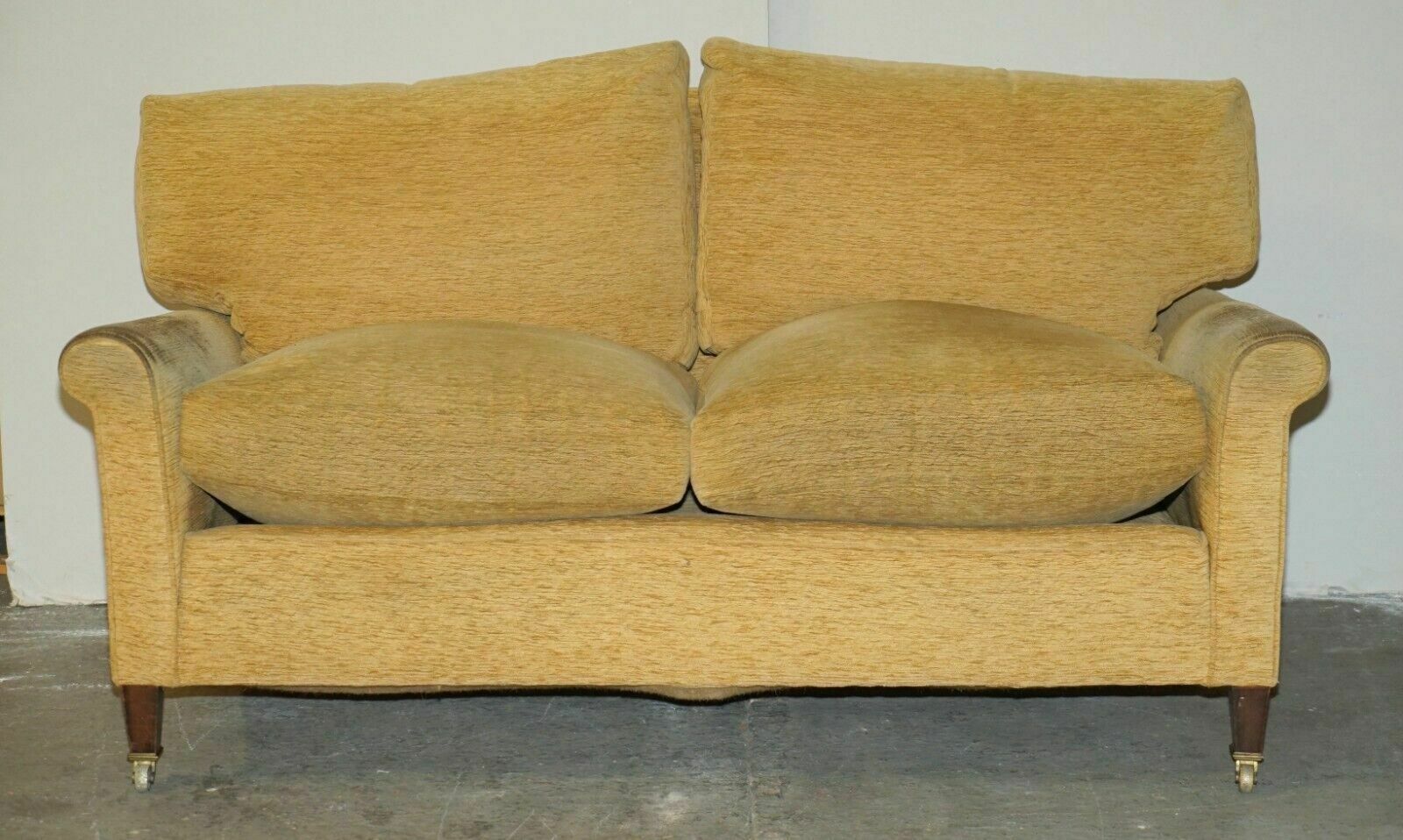 Comfortable Howard & Son's Victorian 2 3 Seat Sofa For Reupholstery Restoration photo Furniture