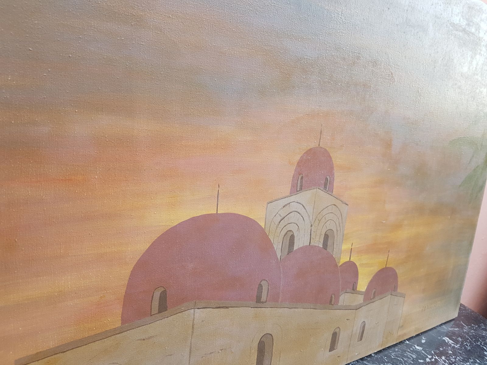 photo for sale Religious Motive   Oil On Canvas Signed By Porcelli