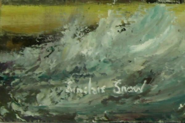 Oil On Board By Sinclair Snow. Timber Clad Mill In A Storm photo furniture