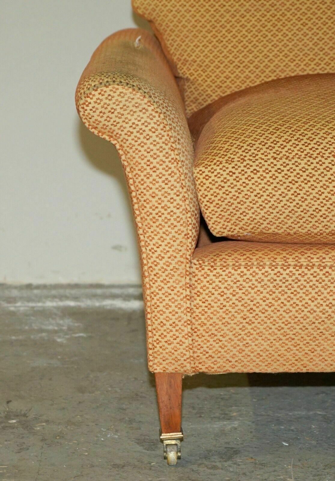 Pair Of Antique Victorian Howard & Son's Armchairs For Upholstery Restoration photo vintage