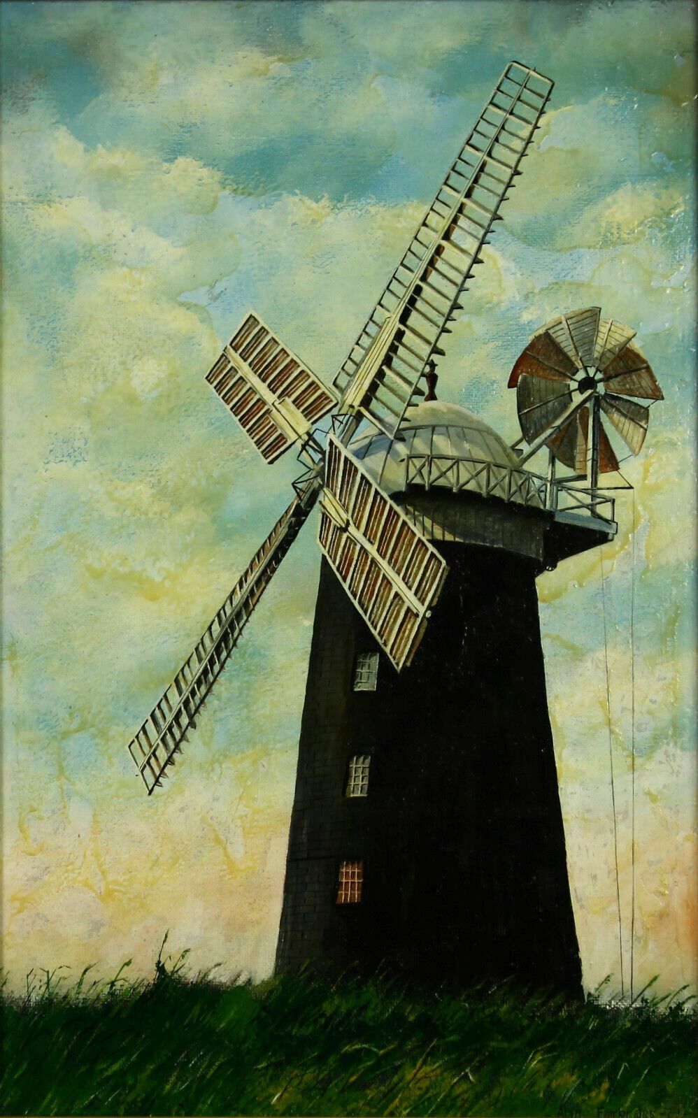 Acrylic Painting By Alan Fairbrass. Portrait Of A Mill photo furniture