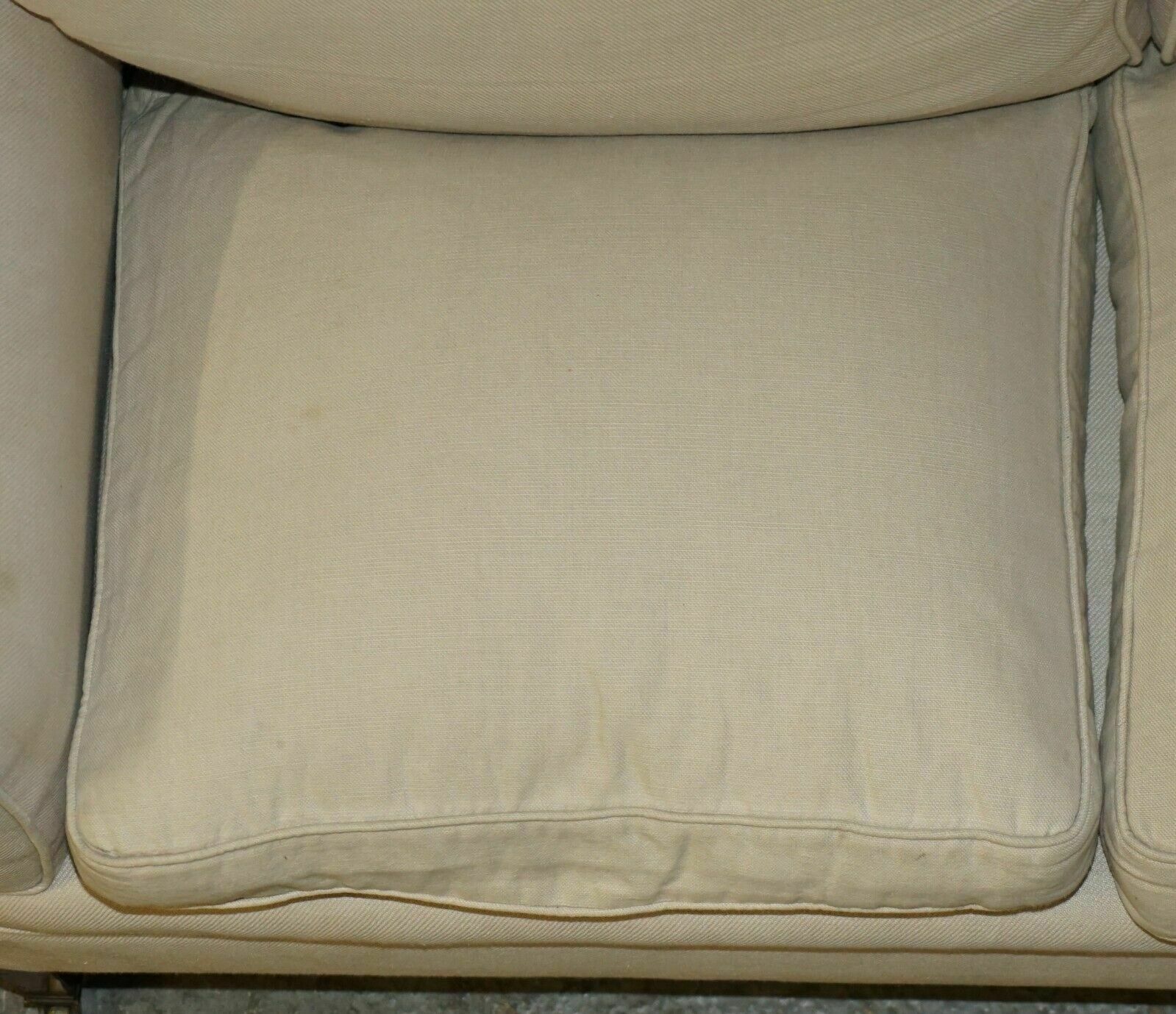 photo vintage Antique Victorian 1880 Howard & Son Two Seat Sofa Stamped Ready For Upholstery