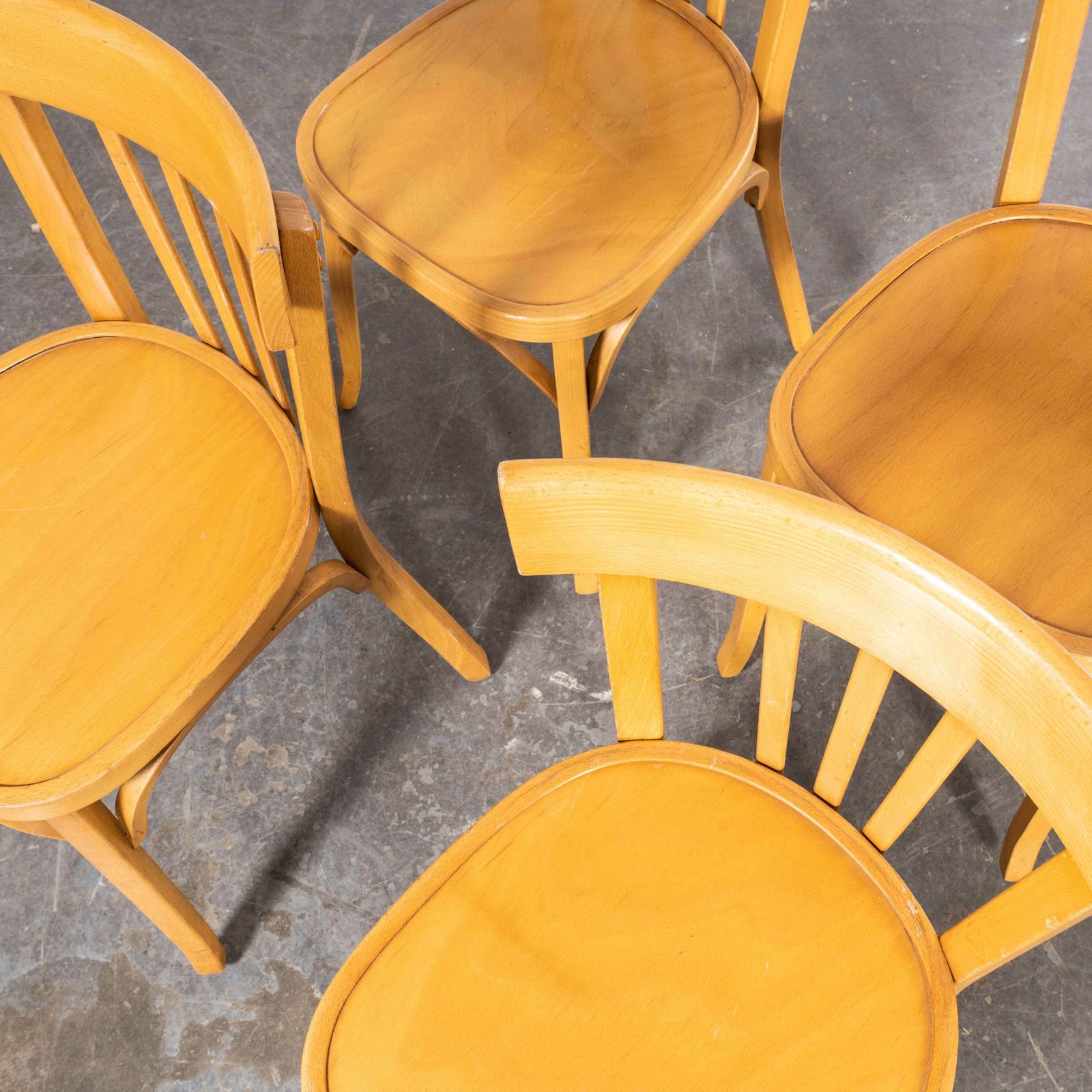 1950’s Baumann Bentwood Tri Back Dining Chair – Bleached – Set Of Four photo furniture