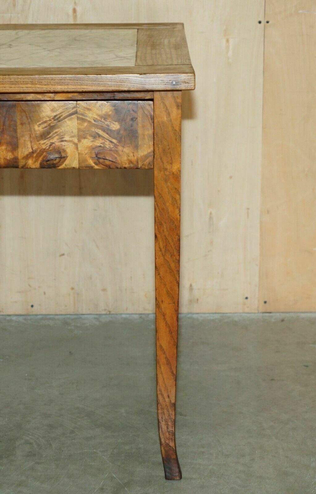 photo for sale Super Rare Antique Laburnum Oyster Wood Marble Topped Food Preparation Table
