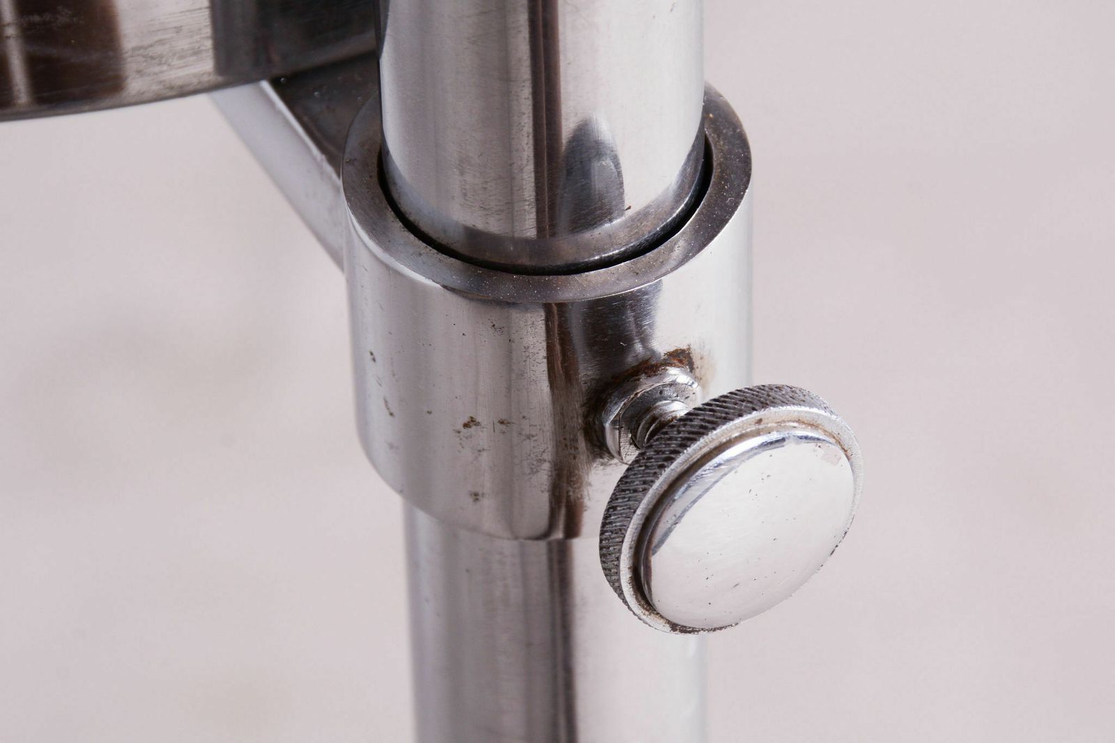 Restored Bauhaus Floor Lamp, Hynek Gottwald, Chrome Plated Steel, Czechia photo furniture