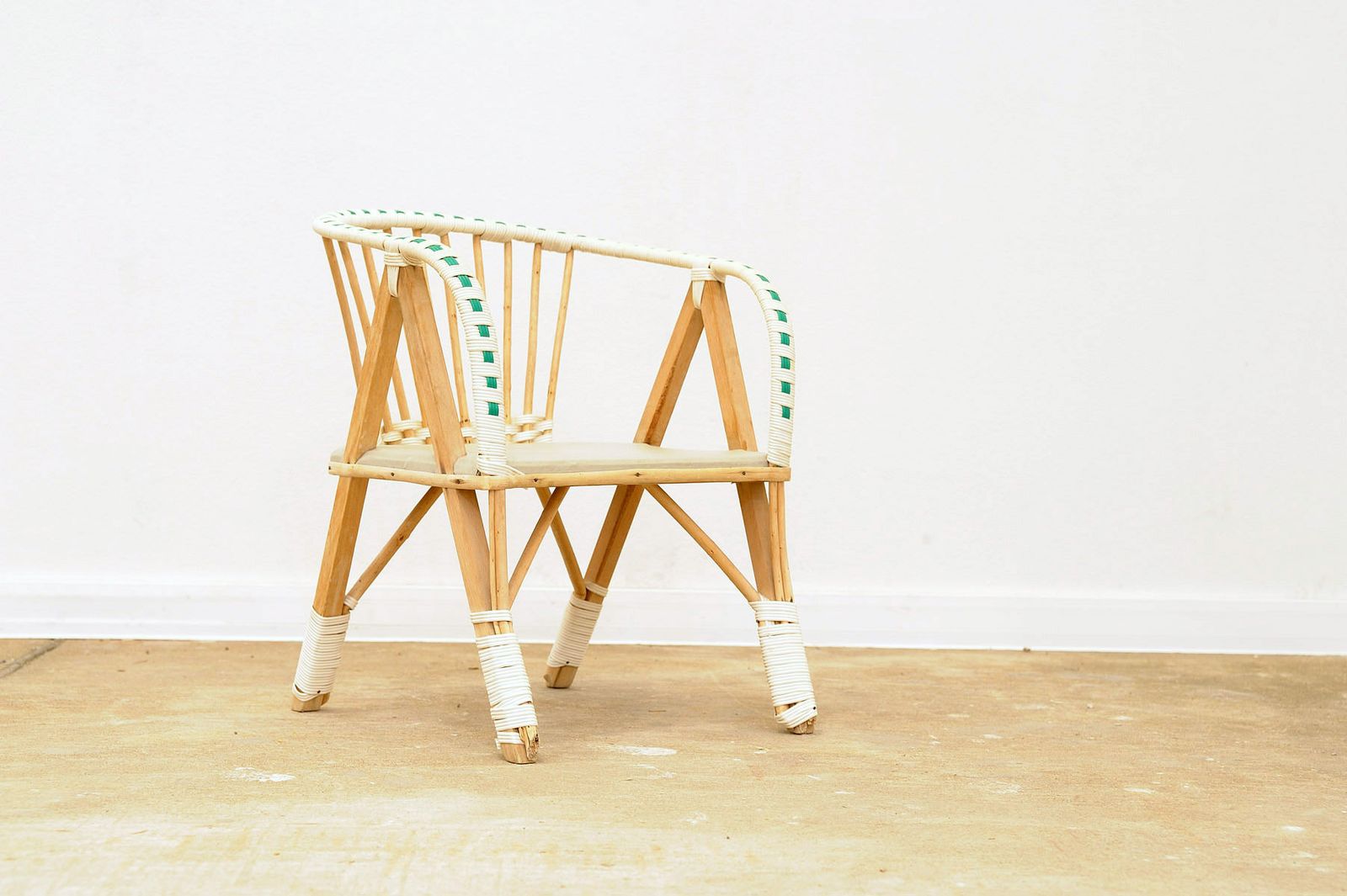 Very Small Children´S Wicker Chair, 1960´S, Czechoslovakia