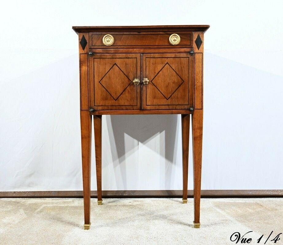Small Living Room Furniture In Walnut, Transition Louis XVI / Directoire Style   1st Part XIX photo vinterior