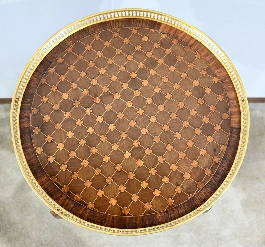 Small Living Room Table In Rosewood And Mahogany, Louis XV/Louis XVI Style, Early 20th Century photo 2869.58