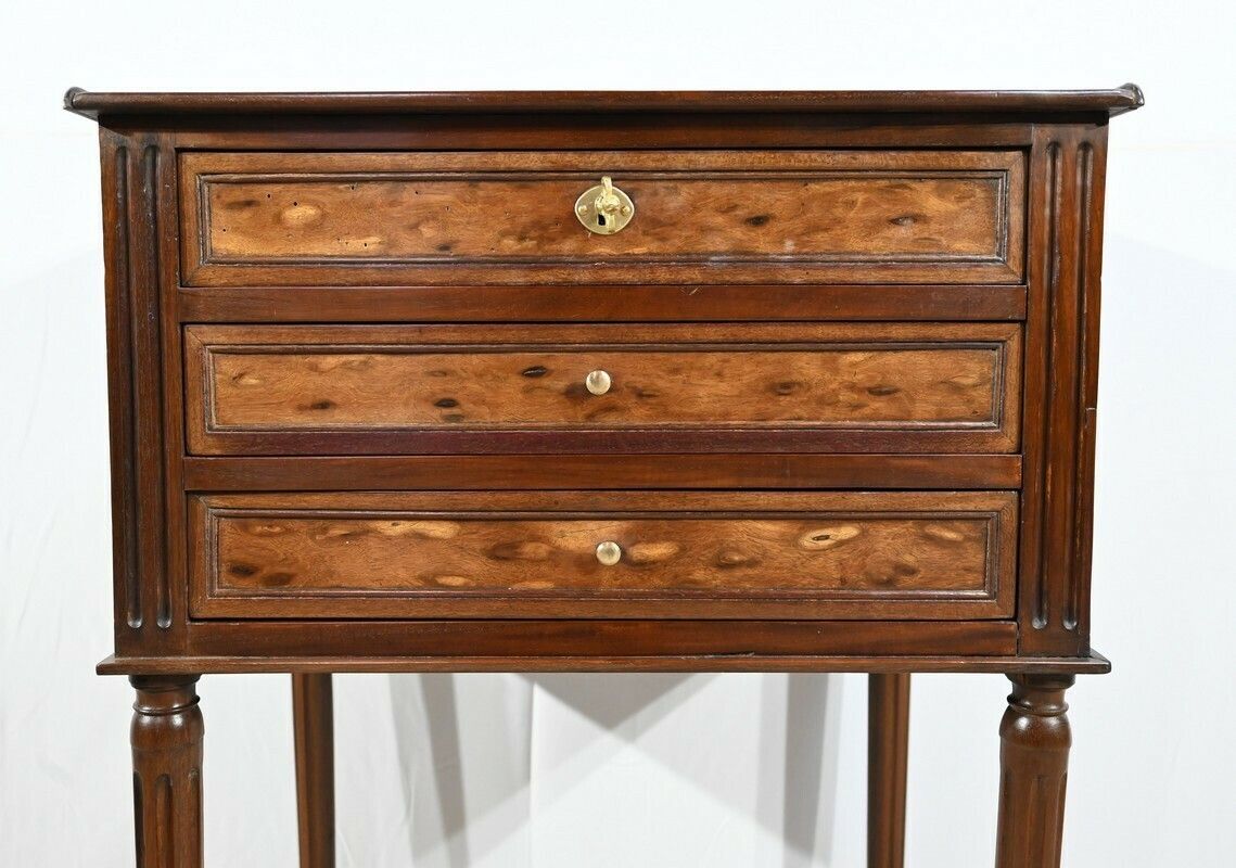 Small Chest Of Drawers In Cuban Mahogany, Louis XVI Style   1st Part XIX photo vintage