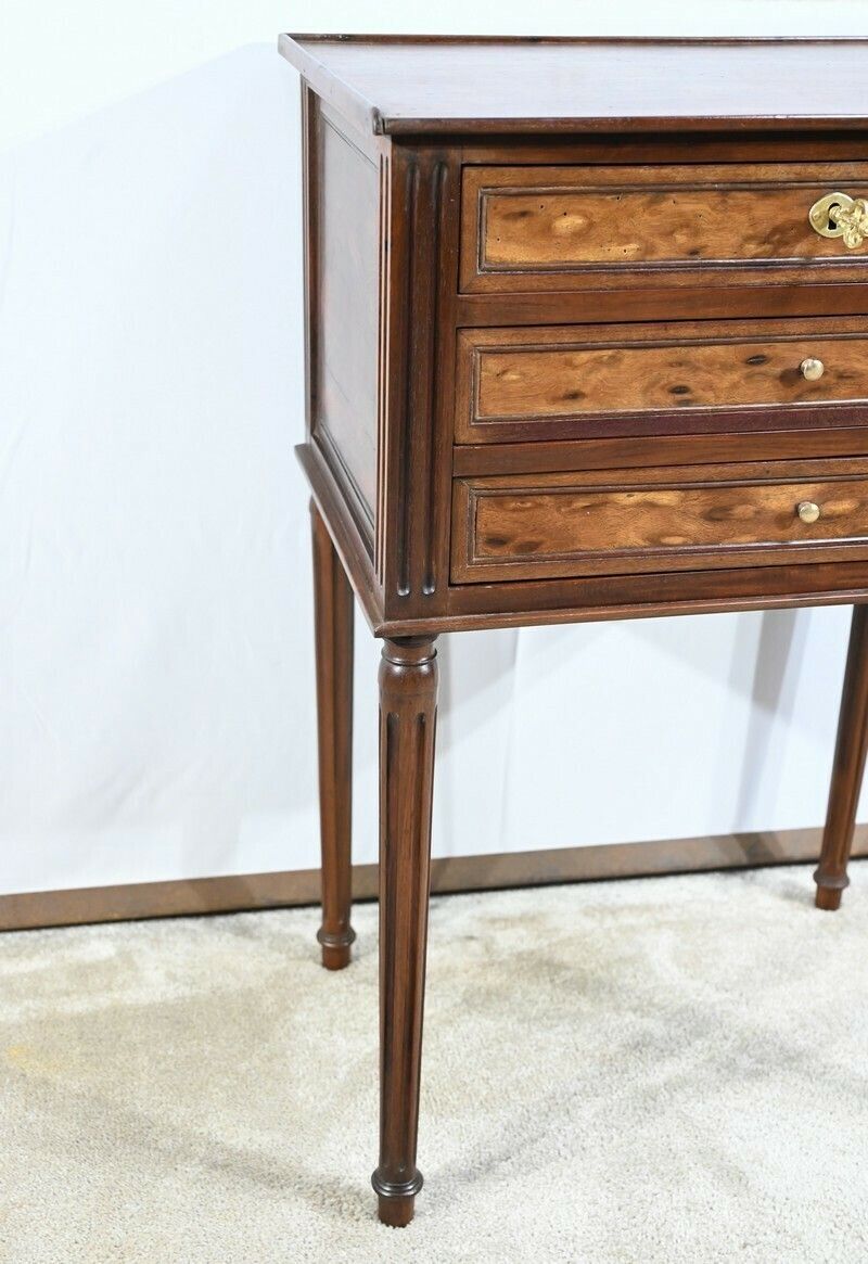 Furniture Small Chest Of Drawers In Cuban Mahogany, Louis XVI Style   1st Part XIX photo