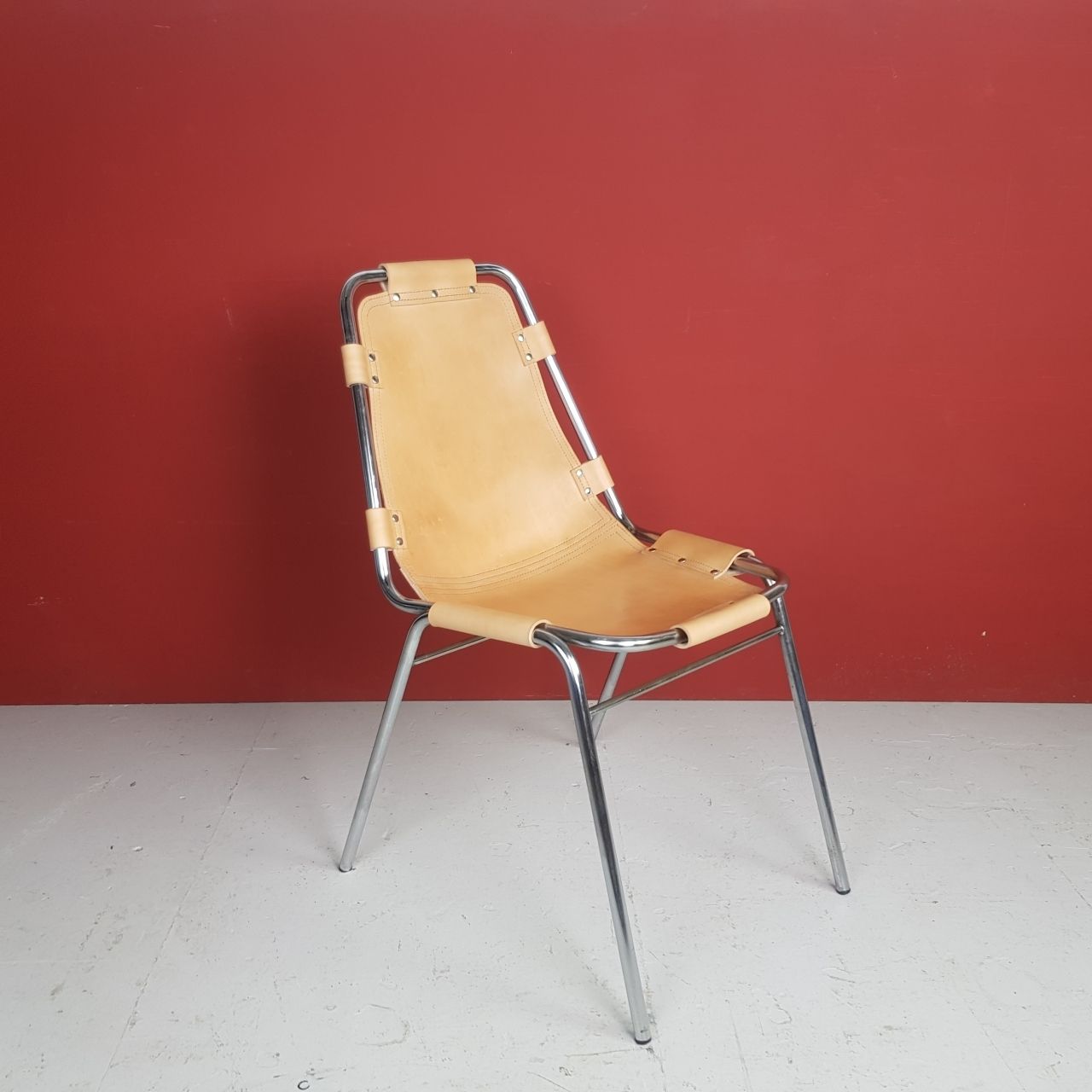 1960s Brown Leather Charlotte Perriand Les Arcs Chair photo furniture