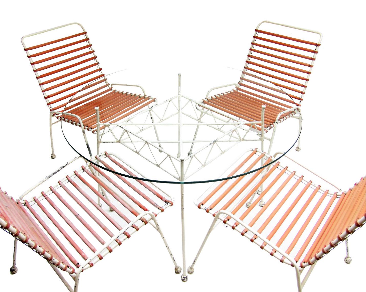 Unique 1950s Springbok Garden Table And Chairs Set By Ernest Race photo vintage