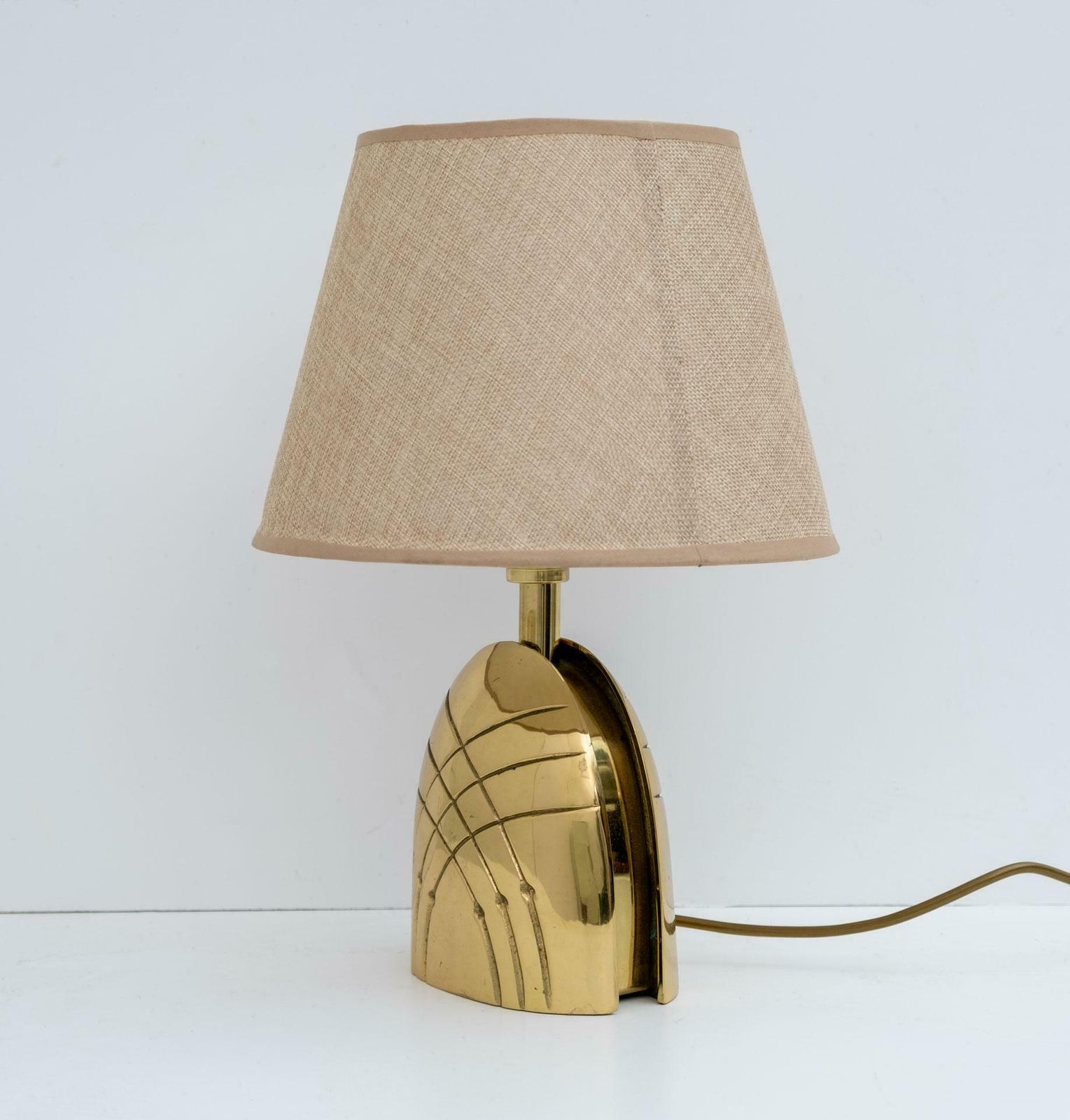 Pair Of Mid Century Modern Italian Brass Table Lamps, 1970s photo 1120.0