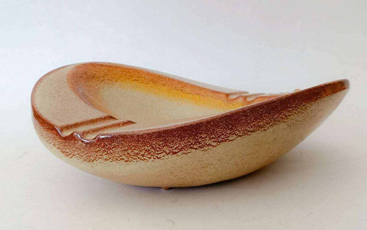 Particular Ceramic Ashtray Centerpiece Bertoncello Futurist Space Age Rigon Italian Vintage Design photo 180.0