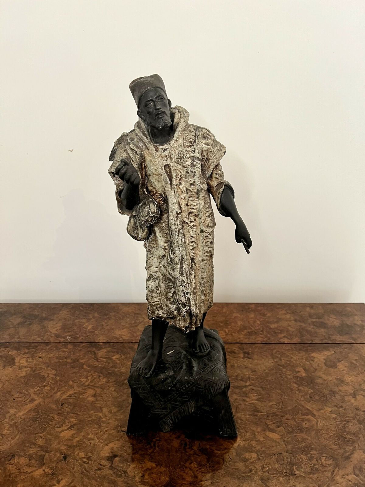 Unusual Pair Of Antique Spelter Figures photo Home Decor