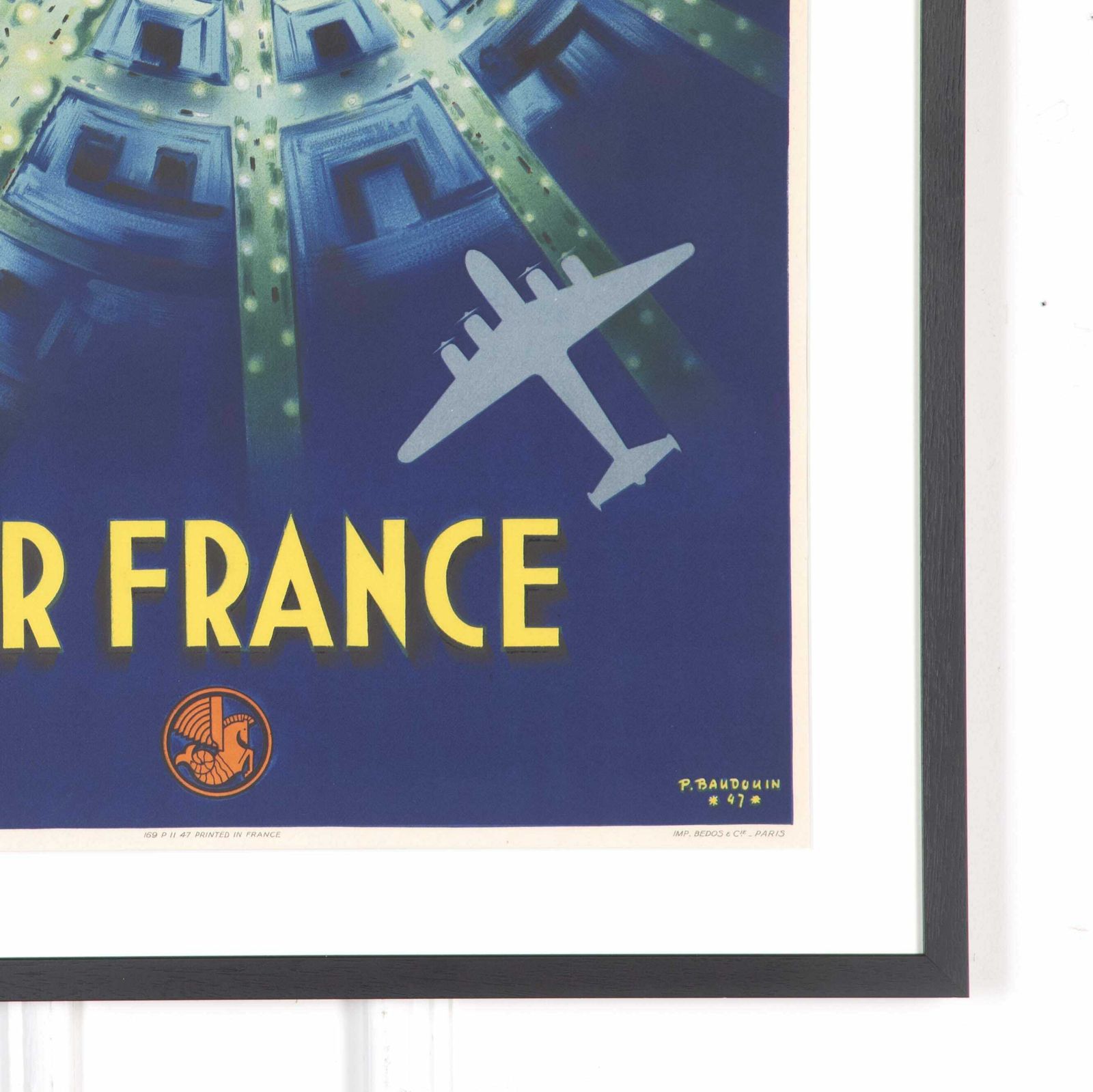 Vintage Air France Paris Arc De Triomphe Poster photo Art