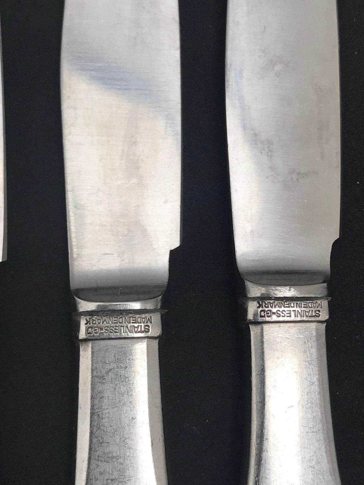 Mitra Georg Jensen Gundorph Albertus Set Van 6 Fruitmessen In Roestvrij Staal, Jaren 1940 Vervangend Deens Bestek Scandinavisch Flatware photo furniture