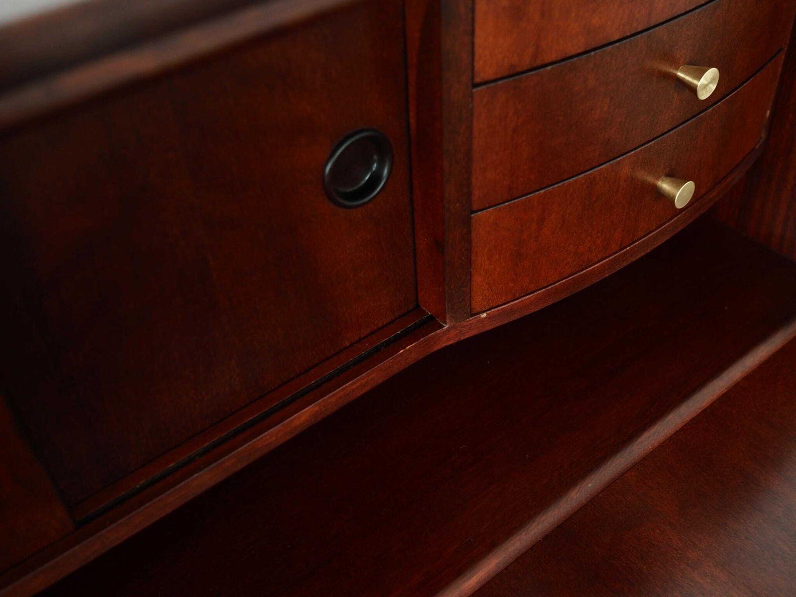 photo vinterior Mahonie Secretaire, Deens Design, Jaren 1970, Fabrikant: Pmj Viby J