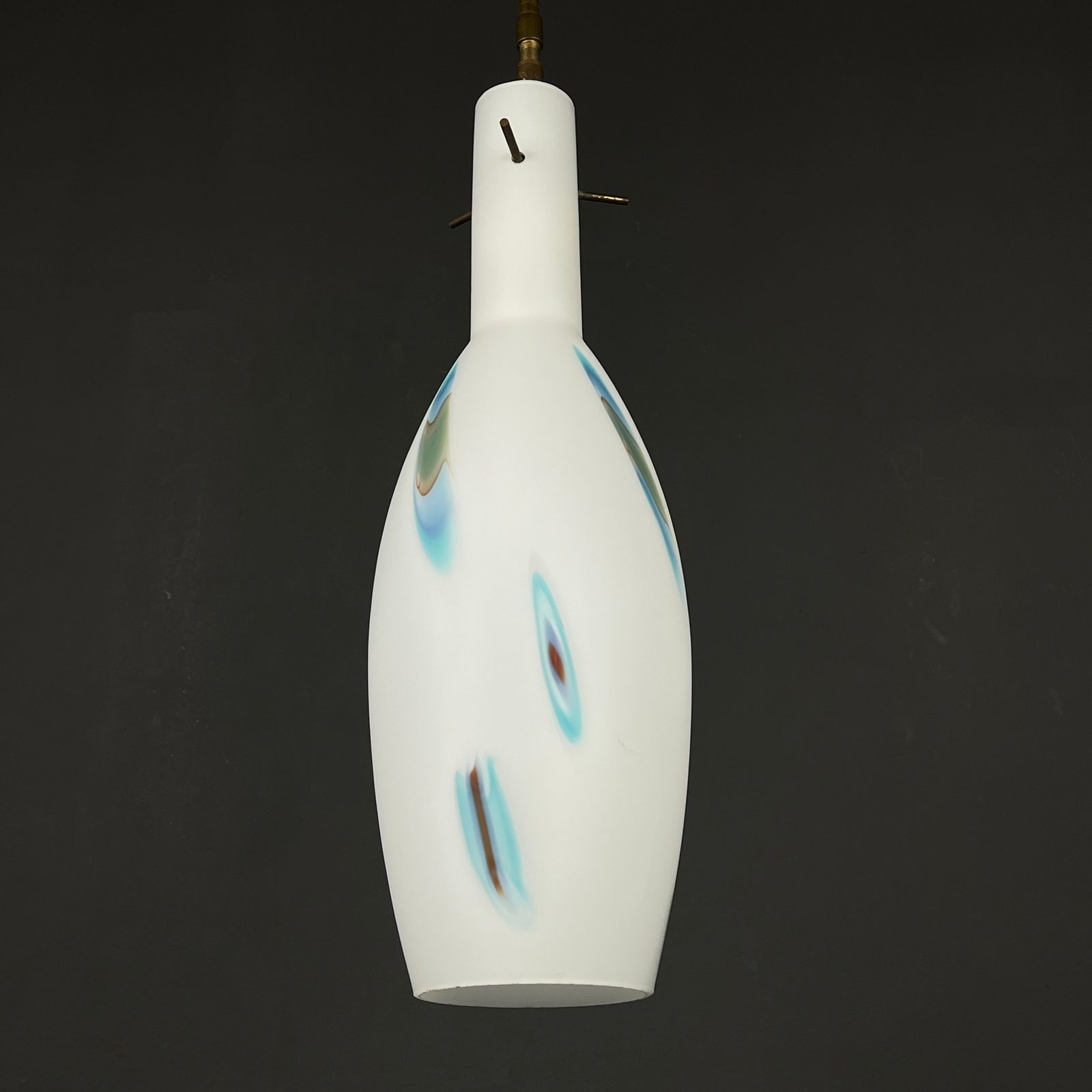 photo furniture Mid Century Multicolor Opaline Murano Glass Pendant Lamp By Stilnovo Italy 1950s