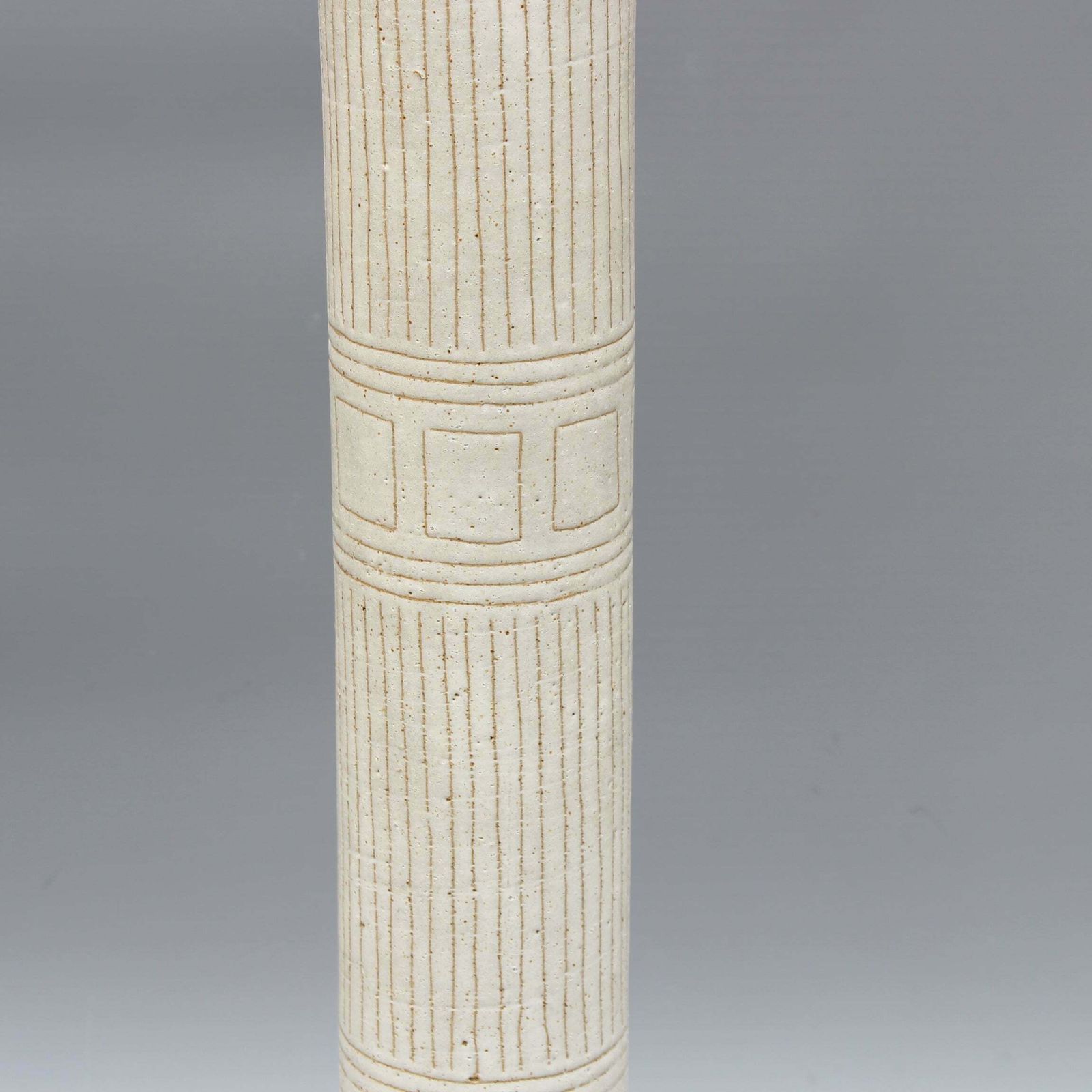 photo vinterior Italian Cylindrical Ceramic Vase By Bruno Gambone (Circa 1970s)   Large