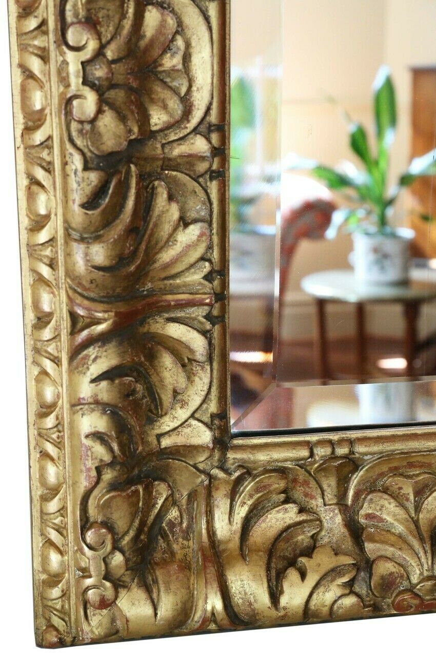 Antique Fine Quality Large Gilt 19th Century Overmantle Or Wall Mirror photo Home Decor