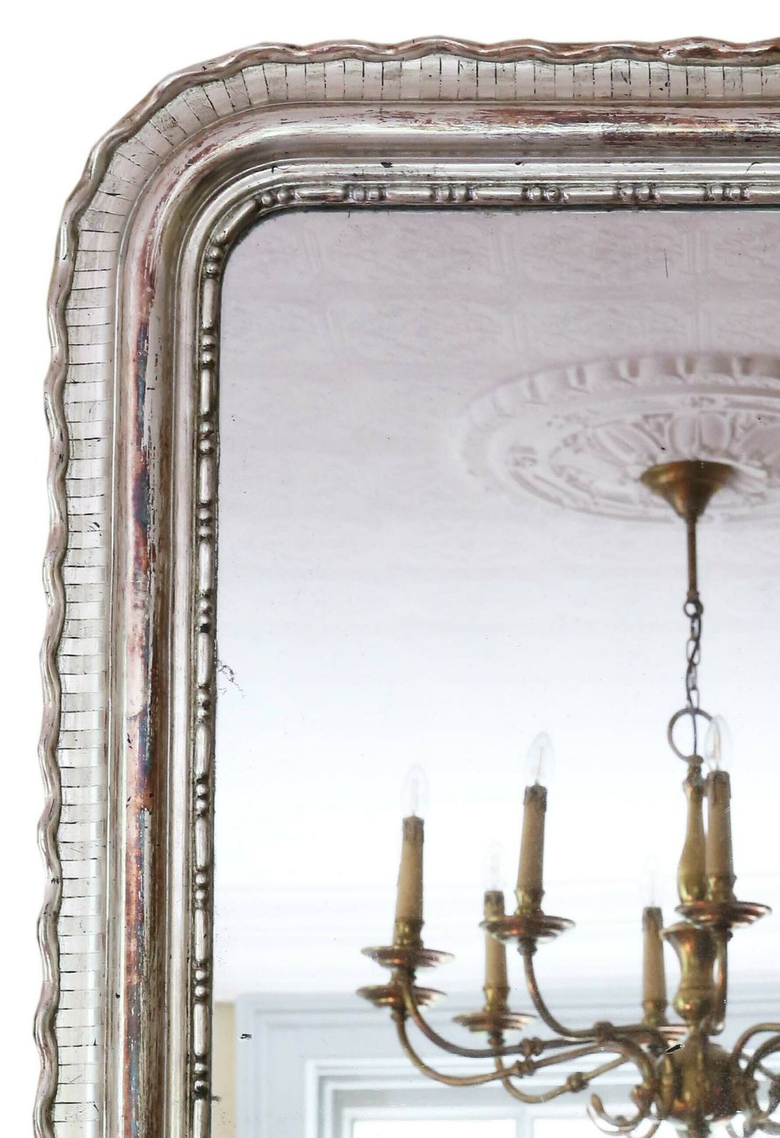 Antique Fine Quality Large Silver Gilt 19th Century Overmantle Or Wall Mirror photo furniture
