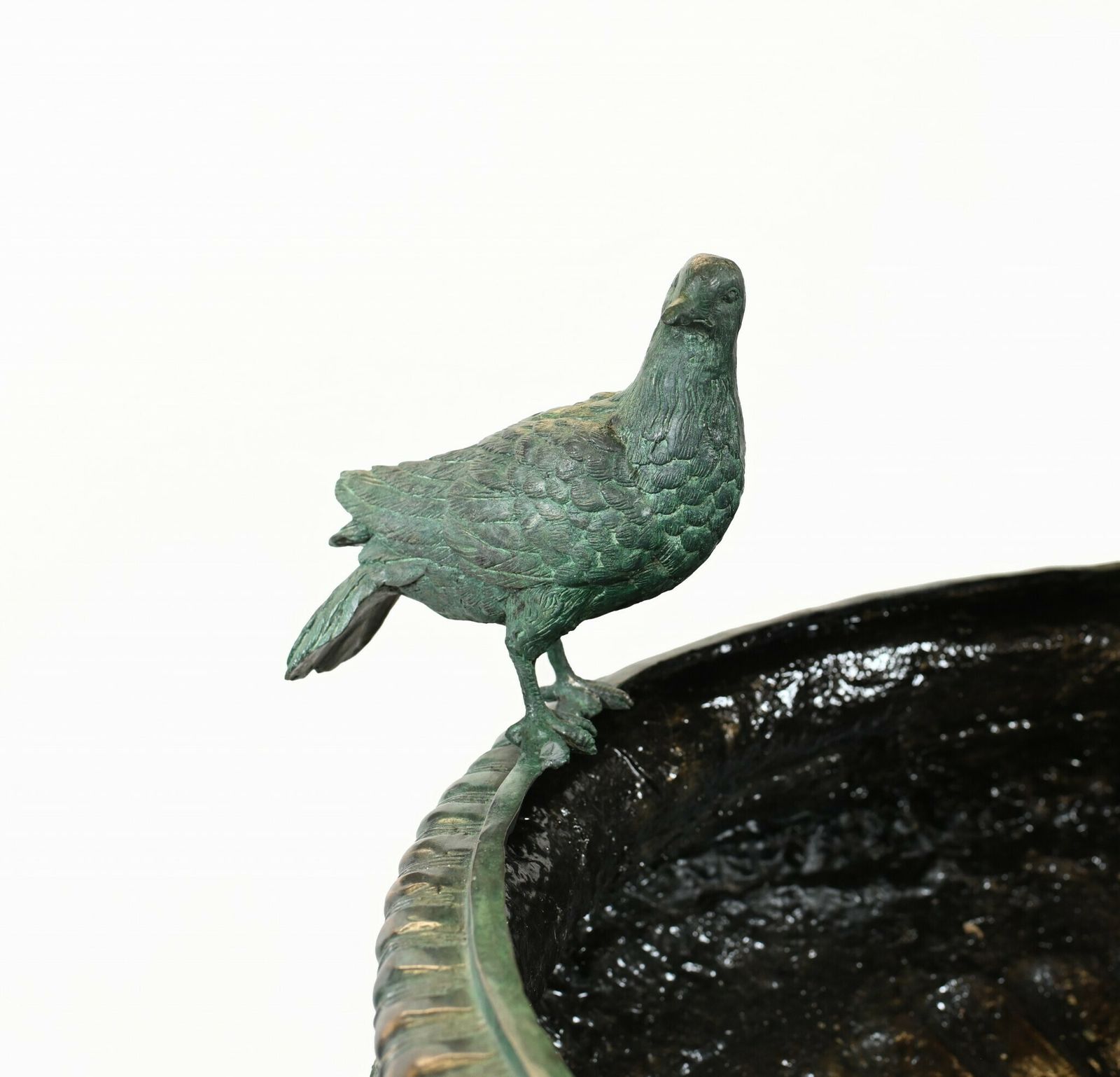 Large Classical Italian Bronze Bird Fountain Statue photo buy