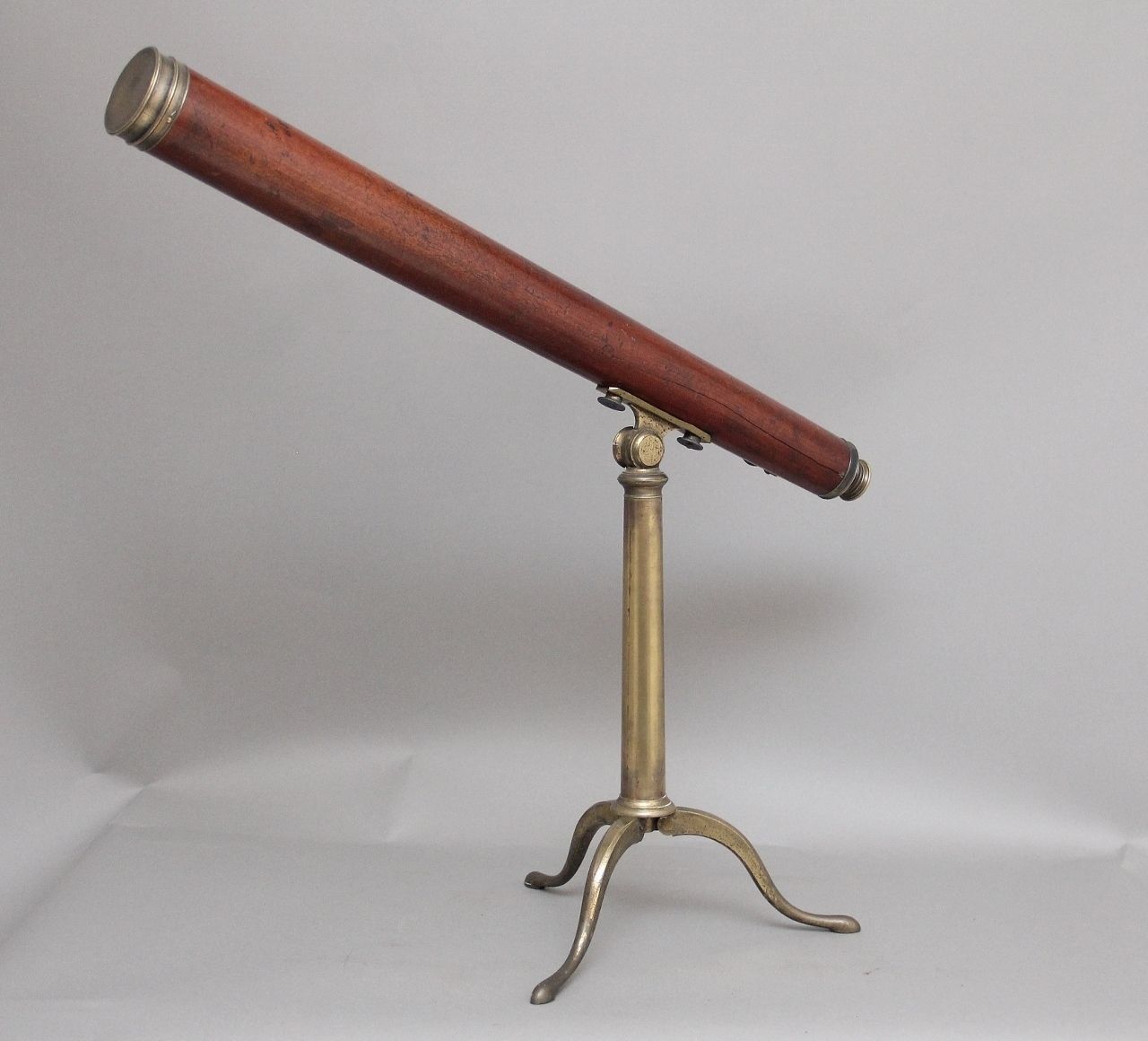 18th Century Mahogany And Brass Telescope By Nairne & Blunt Of London