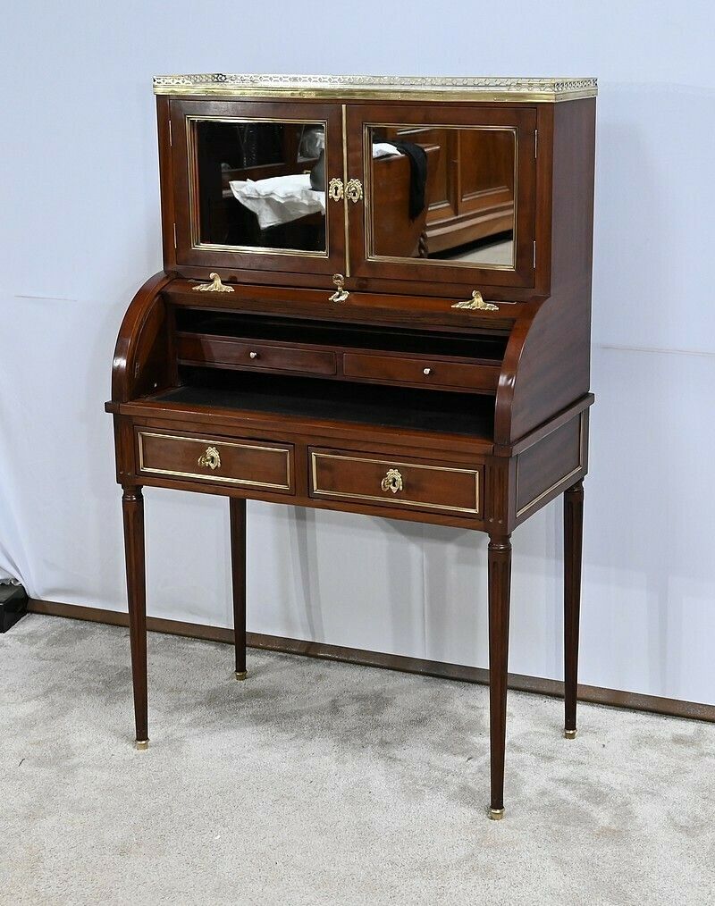Small Louis XVI Cylinder Desk, Napoleon III Period – Mid 19th Century photo Furniture