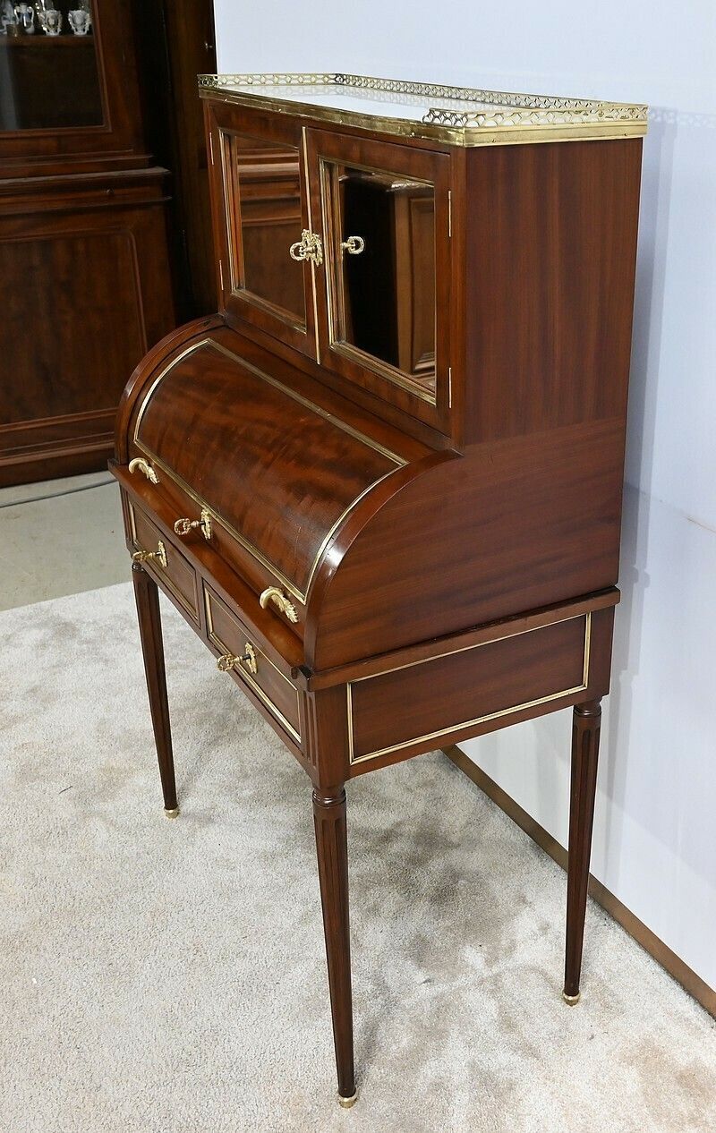 photo buy Small Louis XVI Cylinder Desk, Napoleon III Period – Mid 19th Century