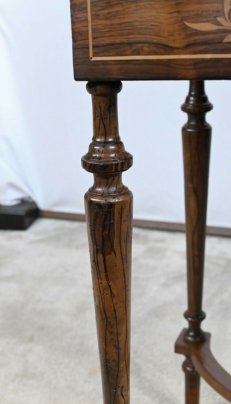 Furniture Small Marquetry Table, Louis XVI Style, 19th Century photo