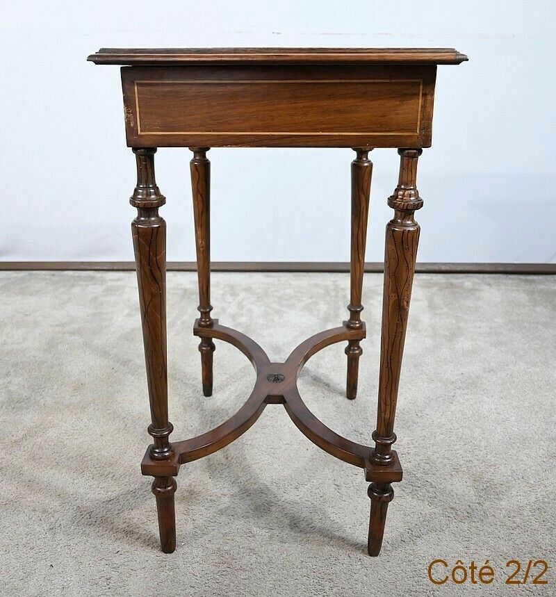 photo buy Small Marquetry Table, Louis XVI Style, 19th Century