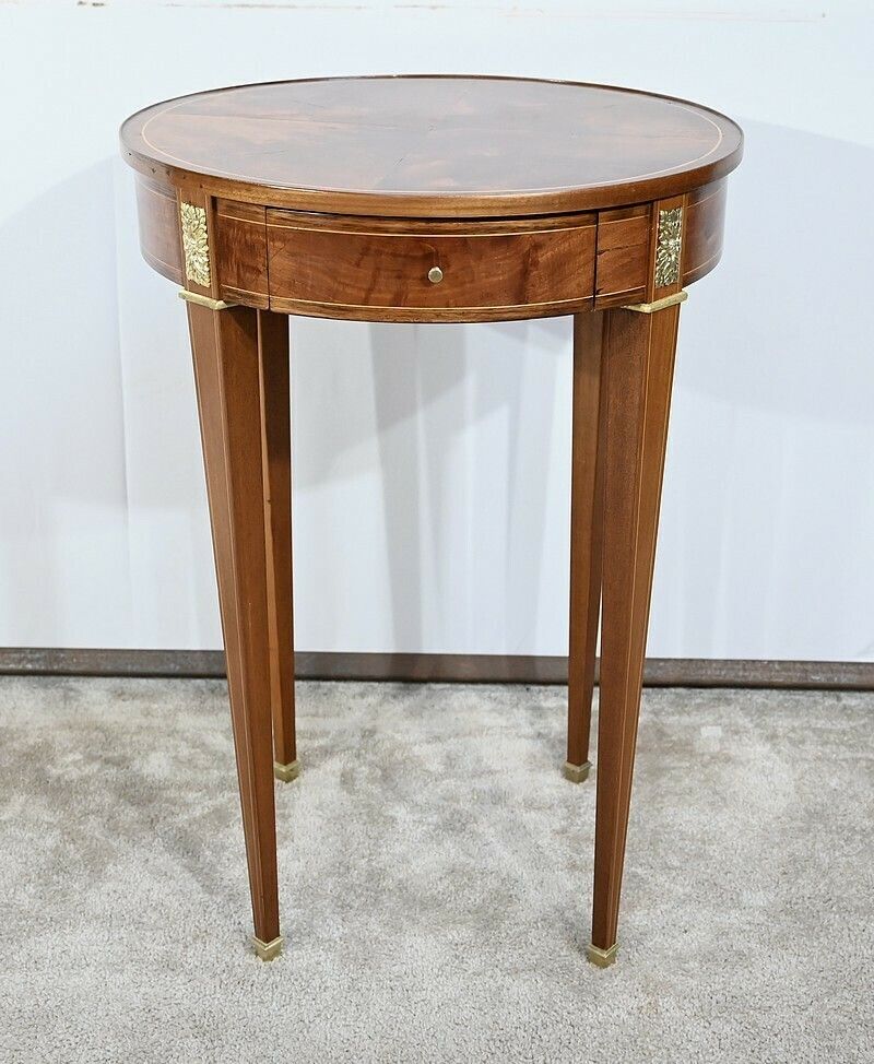 Pedestal Table In Light Mahogany Louis XVI / Directoire – 19th Century photo vinterior