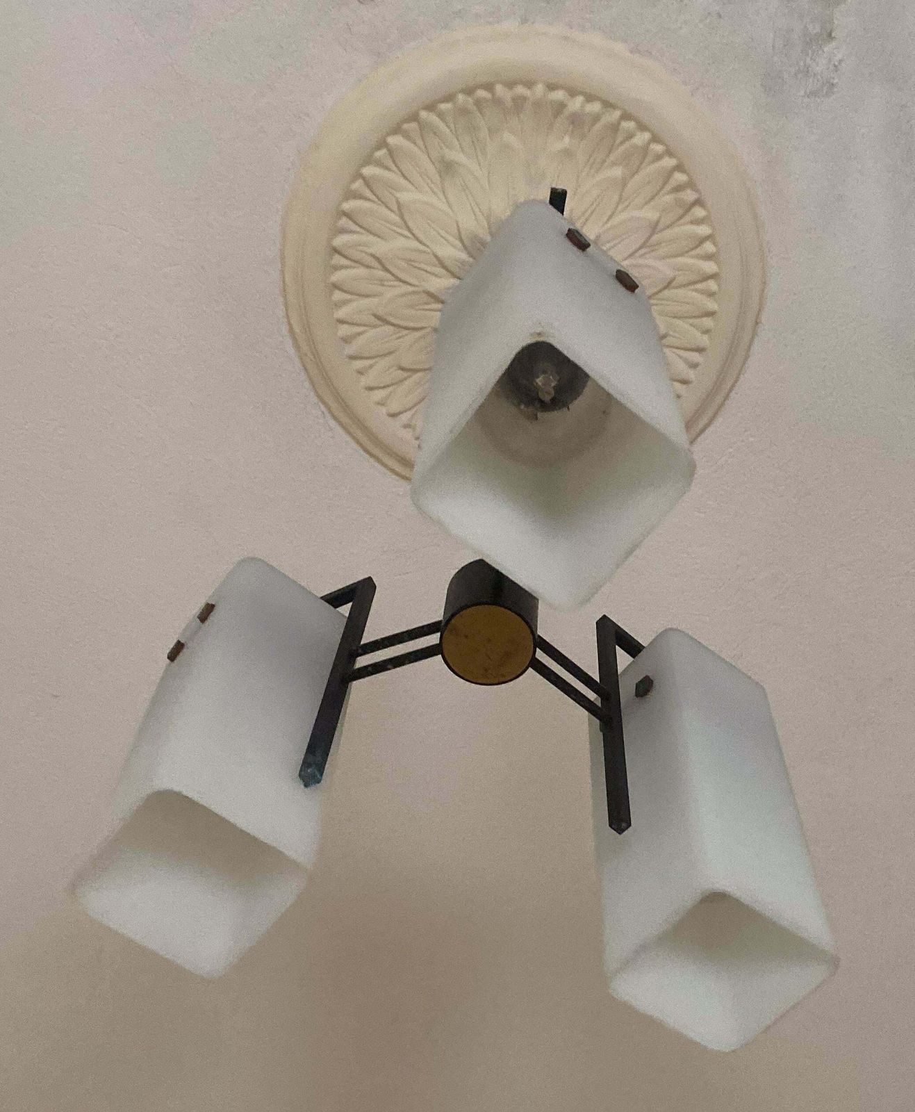 Italian Mid Century Chandelier By Stilnovo, 1950s photo vinterior