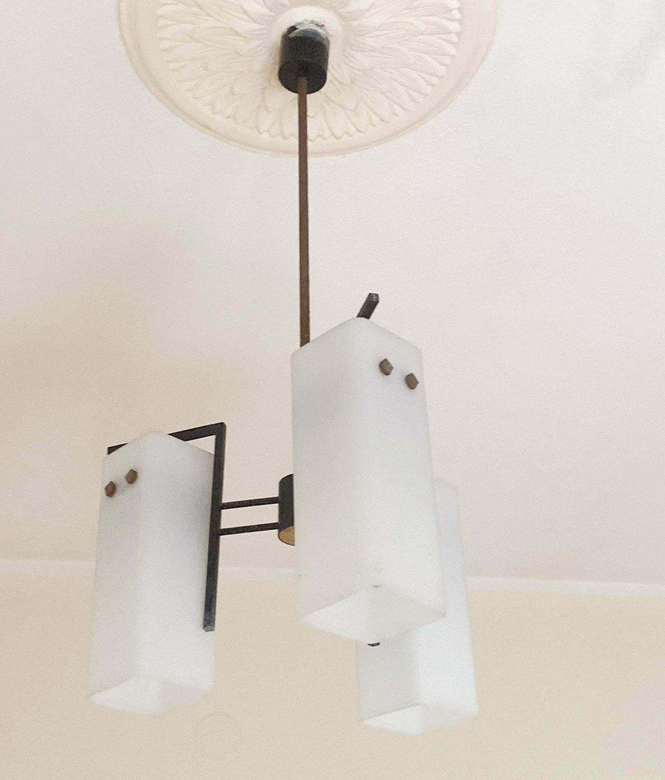 photo vinterior Italian Mid Century Chandelier By Stilnovo, 1950s