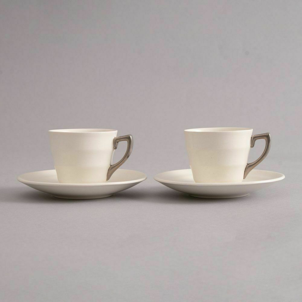 British Art Deco Keith Murray For Wedgwood 'Moonstone' Coffee Service With Silvered Handles photo furniture