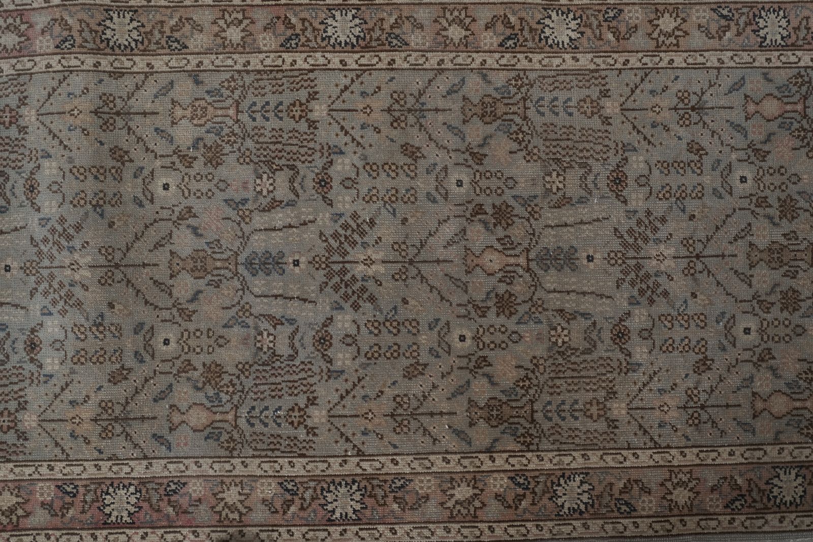 photo furniture Mid 20th Century Vintage Turkish Long Runner   Floral Stair Carpet 2'7" X 24'7"