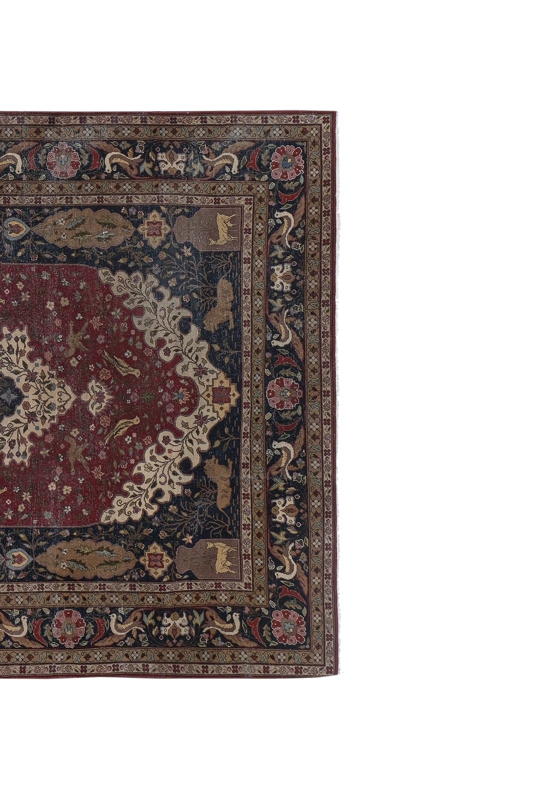 1960s Turkish Animal Pictorial Rug 8'10'' X 12'2'' photo for sale