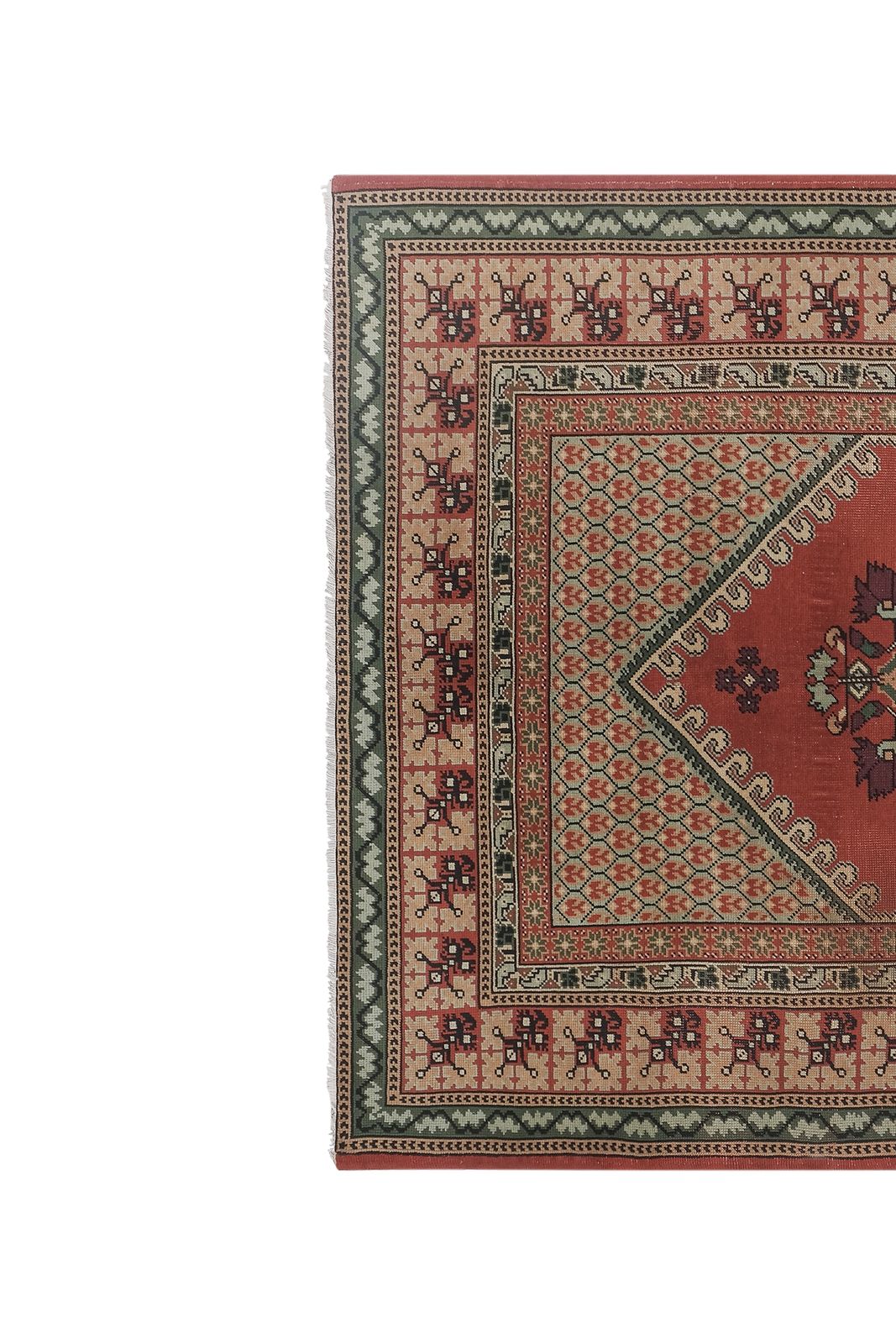 1960s Handknotted Moroccan Red Pile Rug 6'2'' X 9'2'' photo 1800.0