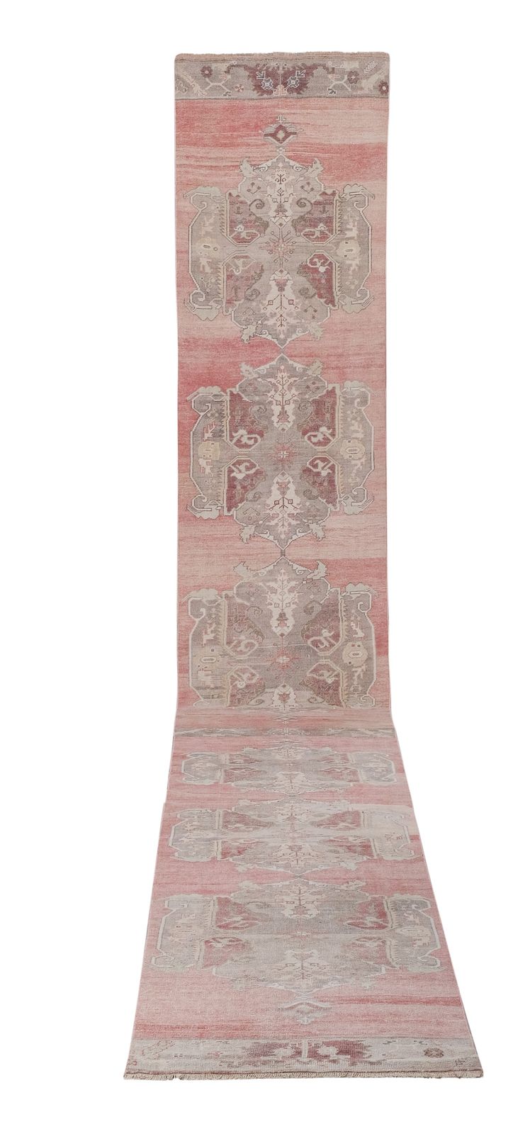 1960s Vintage Turkish Oushak Extra Long And Wide Runner   Stair Tread
